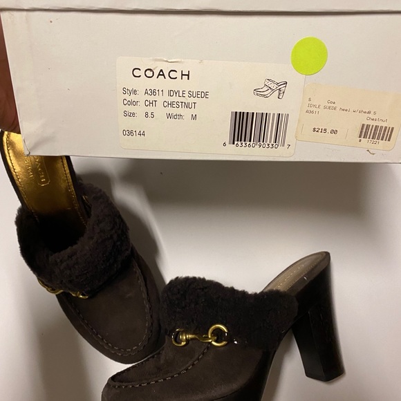 Idyle Suede Clogs With Buckle by Coach - Picture 2 of 6